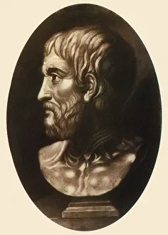 Sepia Prints: Epicurus, Ancient Greek Philosopher