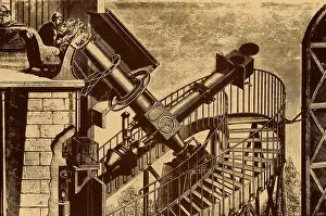 Observatory Prints: Equatorial Telescope, Paris Observatory, 1883
