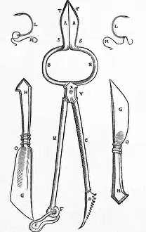 Operating Prints: Equipment for One of Tagliacozzi's Rhinoplasty Methods