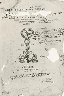 Title Prints: Erasmus's 'Complete Works', Title Page