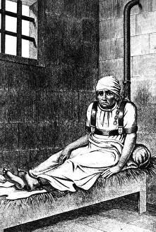 Behavior Prints: Esquirol Patient, Shackled Patient, 1838