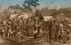 1800s Prints: Exodus of Confederates from Atlanta