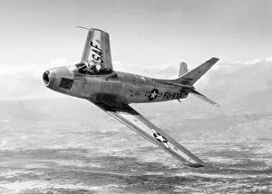 Flying Prints: F-86 Sabre, First Swept-Wing Fighter, 1950s