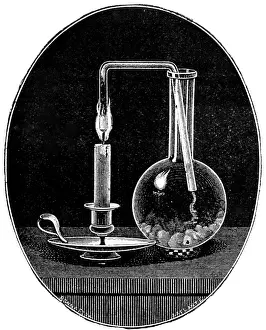 Michael Prints: Faraday's Experiment Investigating Candle Flame, 1892