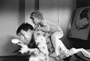 Vintage Nostalgia Prints: Father and son