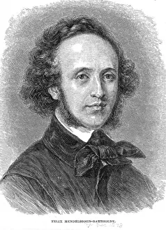 Musical, Classical & Jazz Prints: Felix Mendelssohn, German Composer
