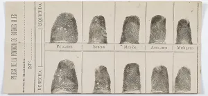 Court Prints: Fingerprint Card, 1892