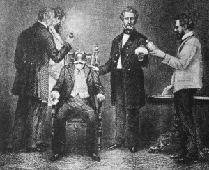 Hospital Prints: First Use of Surgical Anesthesia, 1846