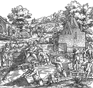 Flow Prints: Fishing, 16th Century