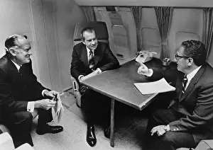Force Prints: In Flight Discussion, President Nixon & Advisors