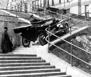 Transportation Prints: Ford Model T Car Stunt, 1910s