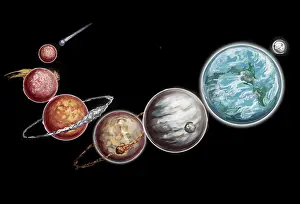 Collision Prints: Formation of Moon, Illustration