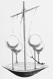 Concept Prints: Francesco Lana de Terzi, Flying Boat, 1670
