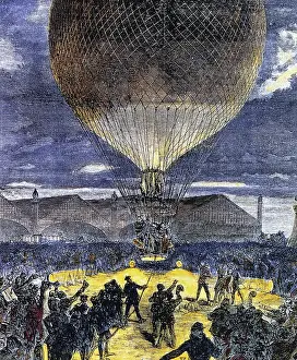 Balloon Prints: Franco-Prussian War, Hydrogen Balloon
