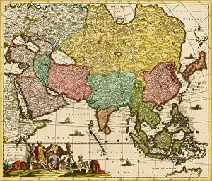 Asia & South Pacific Prints: Frederick de Wit, The East, 17th Century