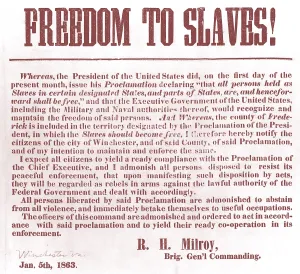 Abraham Prints: Freedom to Slaves
