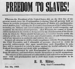 Abraham Prints: Freedom to Slaves