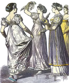 Vintage Nostalgia Prints: French Women's Fashion, 1808-09