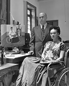 Painter Prints: Frida Kahlo with her Doctor, 1952