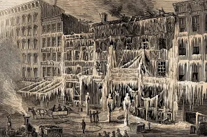 Bailey Prints: Frozen Remains of Barnum's Museum, 1868