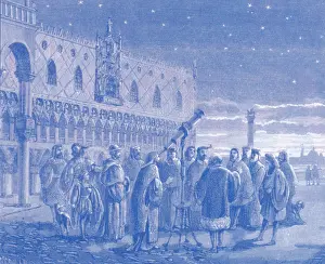 Telescope Prints: Galileo Galilei Demonstrating His Telescope, 1609