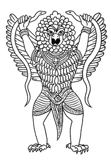Divinity Prints: Garuda, the Vahana of Lord Vishnu