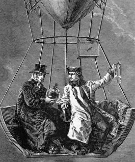 Balloon Prints: Gay-Lussac and Biot in Hot Air Balloon, 1804