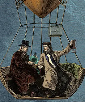 Balloon Prints: Gay-Lussac and Biot in Hot Air Balloon, 1804