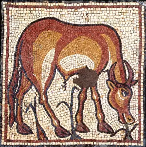 Mosaic Prints: Gazelle, Byzantine Mosaic, 6th Century