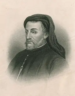 Chaucer Prints: Geoffrey Chaucer, English Poet