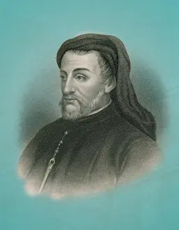 14th Prints: Geoffrey Chaucer, English Poet