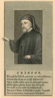 14th Prints: Geoffrey Chaucer, English Poet
