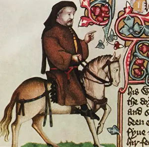 14th Prints: Geoffrey Chaucer, English Poet