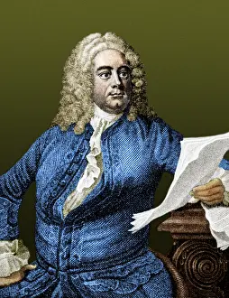 Composer Prints: George Handel, German Baroque Composer