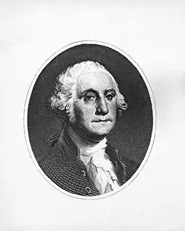 1731 Prints: George Washington, 1st U.S. President