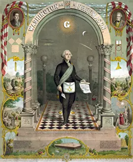 George Washington, Freemason at Masonic Lodge in Fredericksburg, Virginia