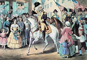 Cities Prints: George Washington's Triumphal Return to NYC, 1783