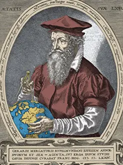 16th Prints: Gerardus Mercator, Flemish Cartographer