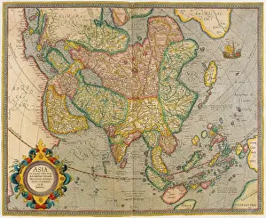 Cartography Prints: Gerardus Mercator, Map of Asia