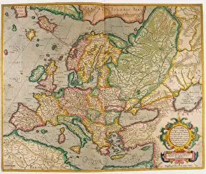 Cartography Prints: Gerardus Mercator, Map of Europe