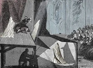 Theater Prints: Ghost Illusion, Robert-Houdin, 19th C