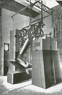 Astronomy Prints: Giant telescope at the 1900 world exhibition in paris