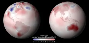 More Science & Medical Prints: Global Temperature Anomaly, 2009