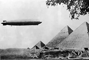Commercial Prints: Graf Zeppelin Over Giza Pyramids, 1931
