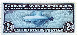 Technology Prints: Graf Zeppelin, U.S. Postage Stamp, 1930