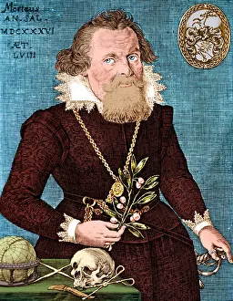 1636 Prints: Gregor Horstius, German Physician and Anatomist