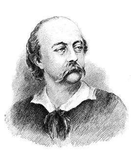 Novelist Prints: Gustave Flaubert, French Author