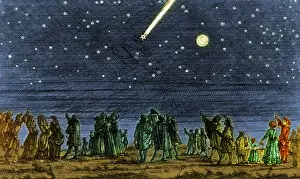 Astronomy Prints: Halley's Comet, 1682