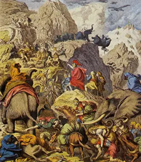 Best Sellers Part III Prints: Hannibal's War Elephants Climb the Alps, Second Punic War