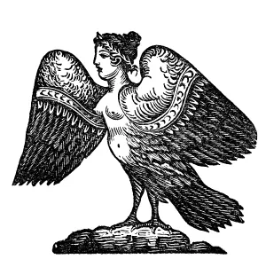 Folklore Prints: Harpy, Legendary Creature